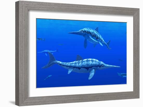 Ichthyosaur Marine Reptiles-Chris Butler-Framed Photographic Print