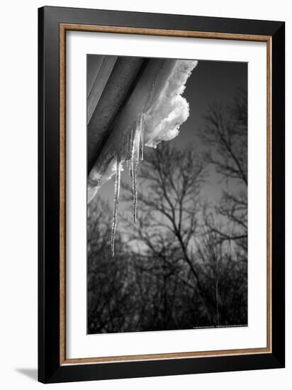 Icicles on Gutter-null-Framed Photo