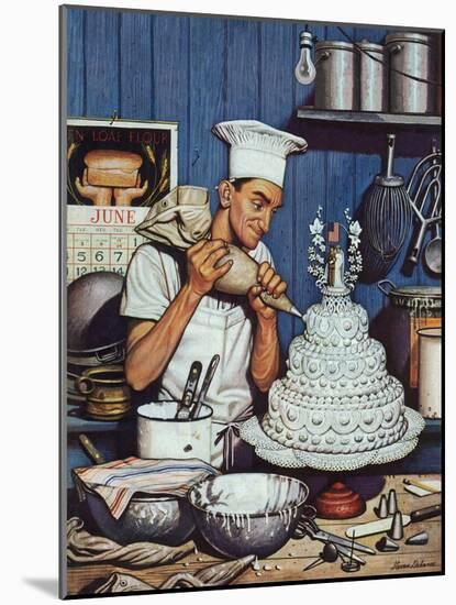 "Icing the Wedding Cake," June 16, 1945-Stevan Dohanos-Mounted Giclee Print
