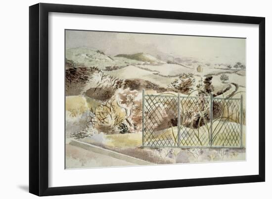 Icknield Way, 1935 (W/C)-Paul Nash-Framed Giclee Print