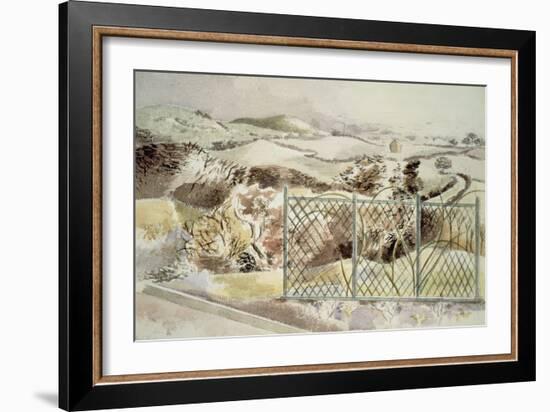 Icknield Way, 1935 (W/C)-Paul Nash-Framed Giclee Print