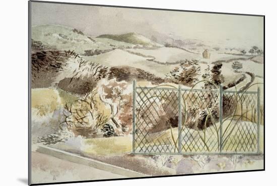 Icknield Way, 1935 (W/C)-Paul Nash-Mounted Giclee Print