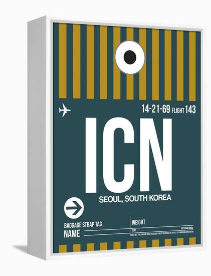 ICN Seoul Luggage Tag II-NaxArt-Framed Stretched Canvas