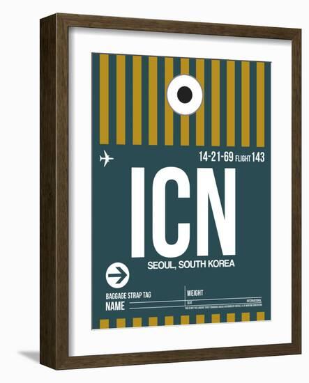 ICN Seoul Luggage Tag II-NaxArt-Framed Art Print