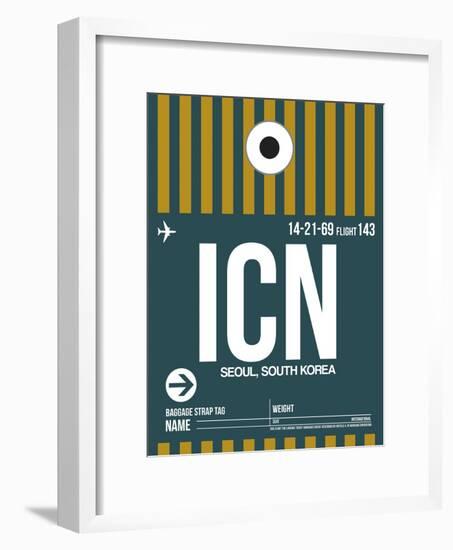 ICN Seoul Luggage Tag II-NaxArt-Framed Art Print