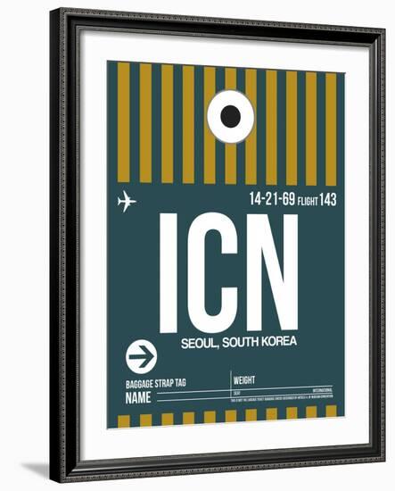 ICN Seoul Luggage Tag II-NaxArt-Framed Art Print