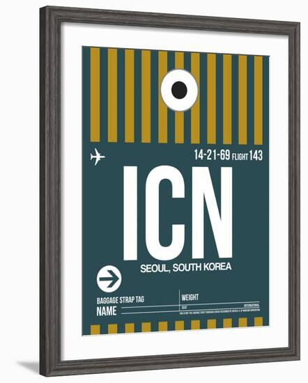 ICN Seoul Luggage Tag II-NaxArt-Framed Art Print