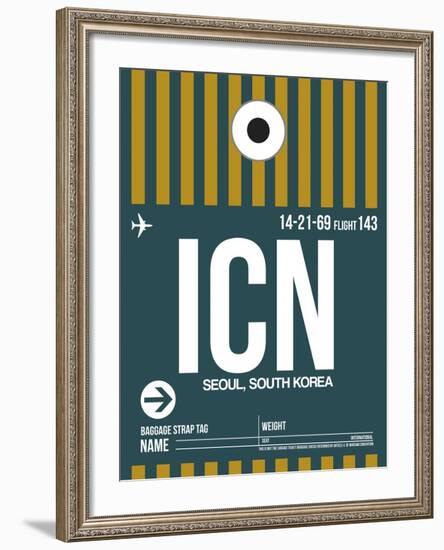 ICN Seoul Luggage Tag II-NaxArt-Framed Art Print