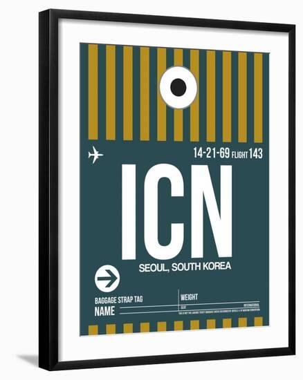 ICN Seoul Luggage Tag II-NaxArt-Framed Art Print