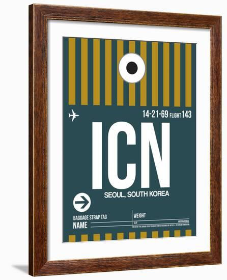 ICN Seoul Luggage Tag II-NaxArt-Framed Art Print