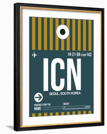 ICN Seoul Luggage Tag II-NaxArt-Framed Art Print