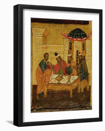 Icon Depicting the Adoration of the Maji, C.1550-null-Framed Giclee Print