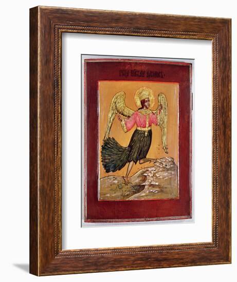 Icon Depicting the Bird of Paradise (Oil on Panel)-Russian-Framed Giclee Print