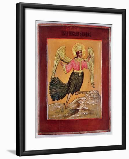 Icon Depicting the Bird of Paradise (Oil on Panel)-Russian-Framed Giclee Print