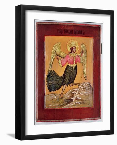 Icon Depicting the Bird of Paradise (Oil on Panel)-Russian-Framed Giclee Print