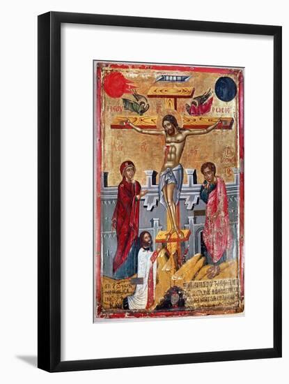 Icon Depicting the Crucifixion, 1520-null-Framed Giclee Print
