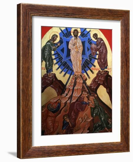 Icon of Jesus's Transfiguration, Le Bec Hellouin, Eure, Normandy, France, Europe-Godong-Framed Photographic Print