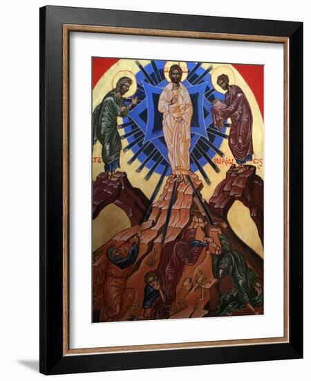 Icon of Jesus's Transfiguration, Le Bec Hellouin, Eure, Normandy, France, Europe-Godong-Framed Photographic Print