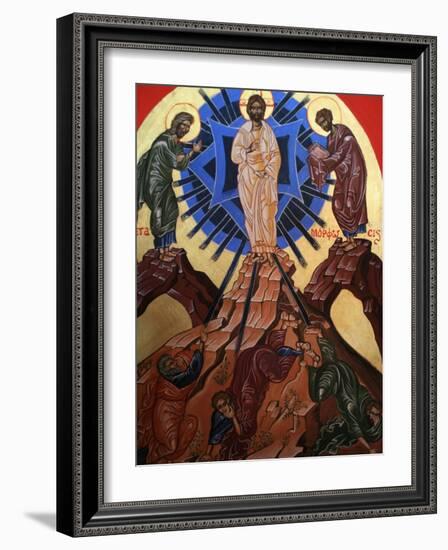 Icon of Jesus's Transfiguration, Le Bec Hellouin, Eure, Normandy, France, Europe-Godong-Framed Photographic Print