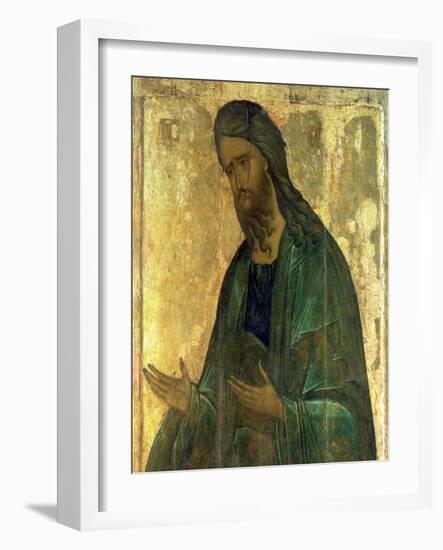 Icon of St. John the Baptist-Andrei Rublev-Framed Giclee Print