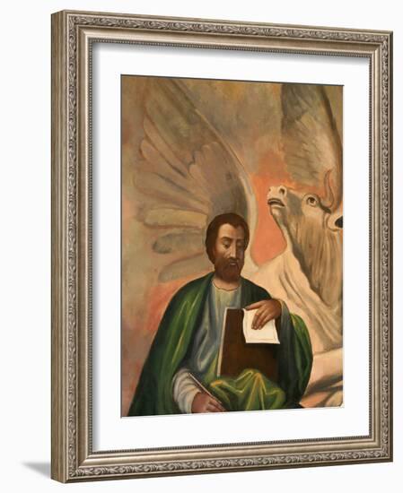 Icon of St. Luke at Aghiou Pavlou Monastery, UNESCO World Heritage Site, Mount Athos, Greece-Godong-Framed Photographic Print