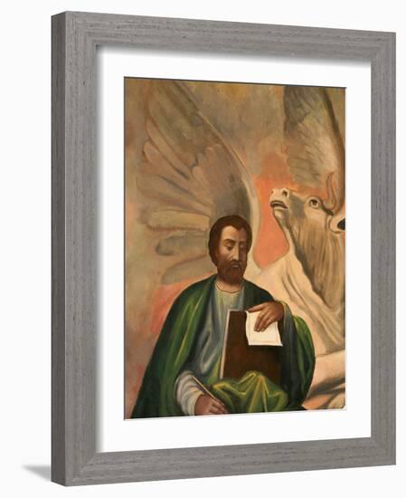 Icon of St. Luke at Aghiou Pavlou Monastery, UNESCO World Heritage Site, Mount Athos, Greece-Godong-Framed Photographic Print