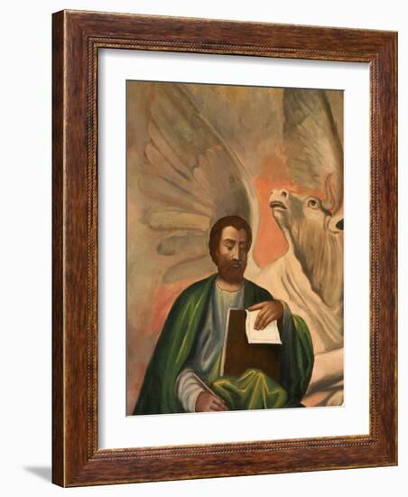 Icon of St. Luke at Aghiou Pavlou Monastery, UNESCO World Heritage Site, Mount Athos, Greece-Godong-Framed Photographic Print