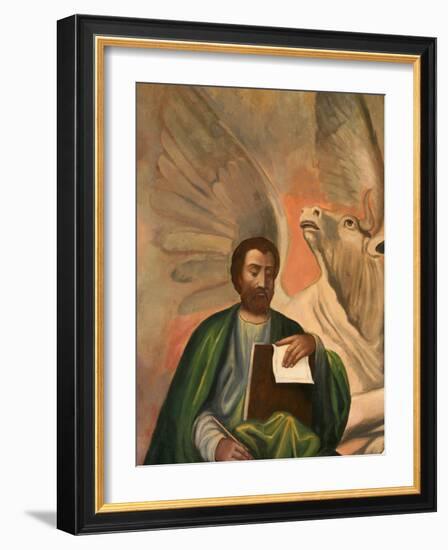 Icon of St. Luke at Aghiou Pavlou Monastery, UNESCO World Heritage Site, Mount Athos, Greece-Godong-Framed Photographic Print