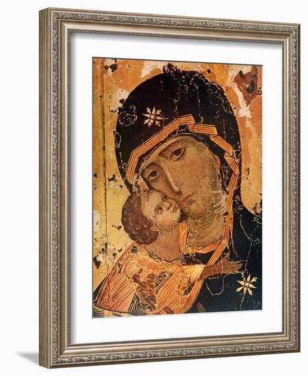 Icon (Oil on Wood Panel)-Russian-Framed Giclee Print