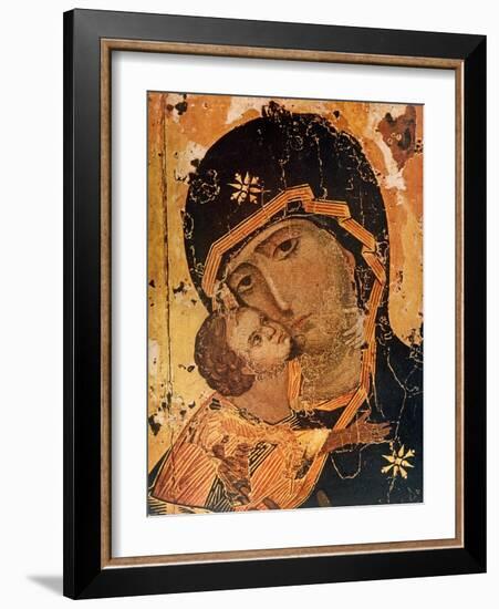 Icon (Oil on Wood Panel)-Russian-Framed Giclee Print