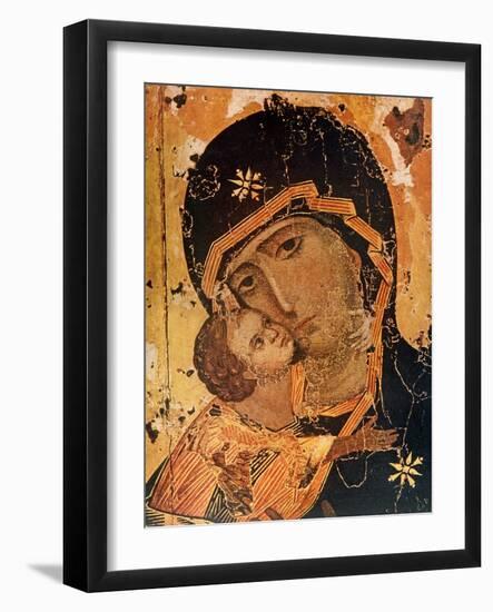 Icon (Oil on Wood Panel)-Russian-Framed Giclee Print