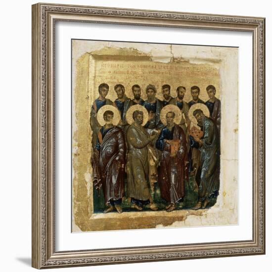 Icon Showing the Twelve Apostles-null-Framed Giclee Print