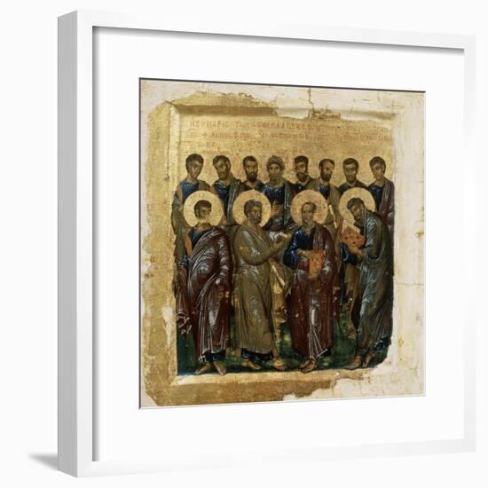 Icon Showing the Twelve Apostles-null-Framed Giclee Print