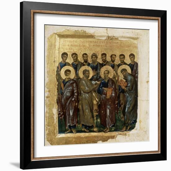 Icon Showing the Twelve Apostles-null-Framed Giclee Print