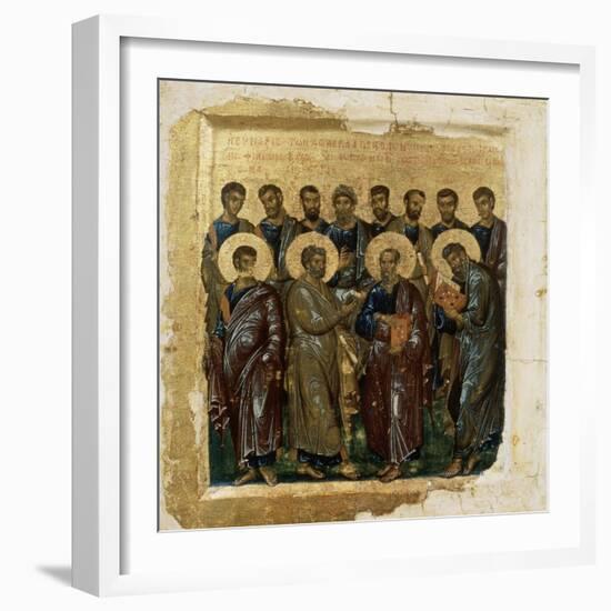 Icon Showing the Twelve Apostles-null-Framed Giclee Print