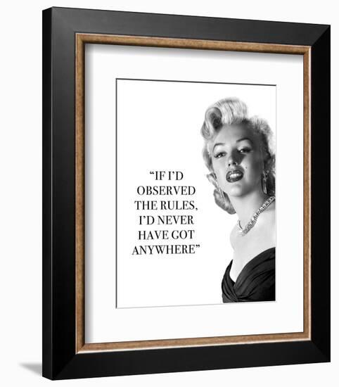 Iconic Inspiration - Rules-The Chelsea Collection-Framed Art Print