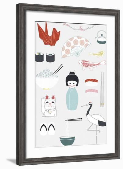 Iconic Japan-Clara Wells-Framed Giclee Print