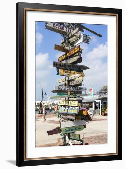 Iconic Street Sign in Key West Florida, USA-Chuck Haney-Framed Photographic Print