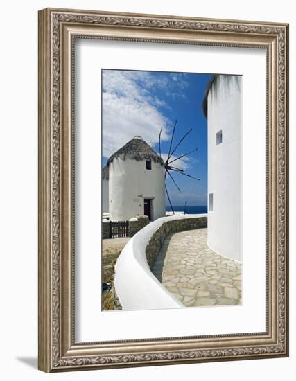 Iconic Windmills, Chora, Mykonos, Greece-David Noyes-Framed Photographic Print