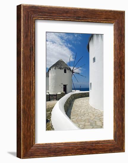 Iconic Windmills, Chora, Mykonos, Greece-David Noyes-Framed Photographic Print