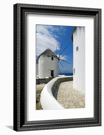 Iconic Windmills, Chora, Mykonos, Greece-David Noyes-Framed Photographic Print