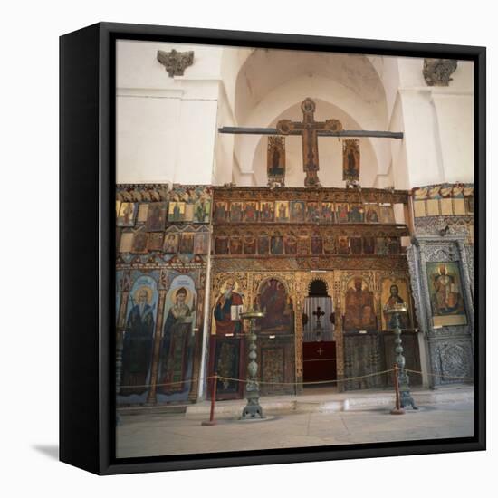 Iconostasis in Former Monastery of Apostolos Varnavas, St. Barnabas, North Cyprus-Christopher Rennie-Framed Premier Image Canvas