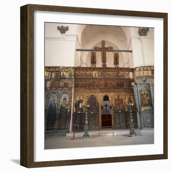 Iconostasis in Former Monastery of Apostolos Varnavas, St. Barnabas, North Cyprus-Christopher Rennie-Framed Photographic Print