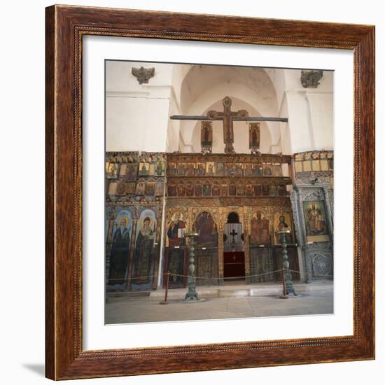 Iconostasis in Former Monastery of Apostolos Varnavas, St. Barnabas, North Cyprus-Christopher Rennie-Framed Photographic Print