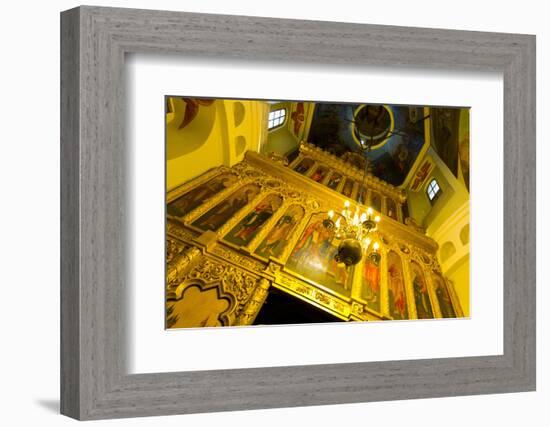 Iconostasis inside St. Basil's Cathedral, Moscow, Russia, Europe-Miles Ertman-Framed Photographic Print