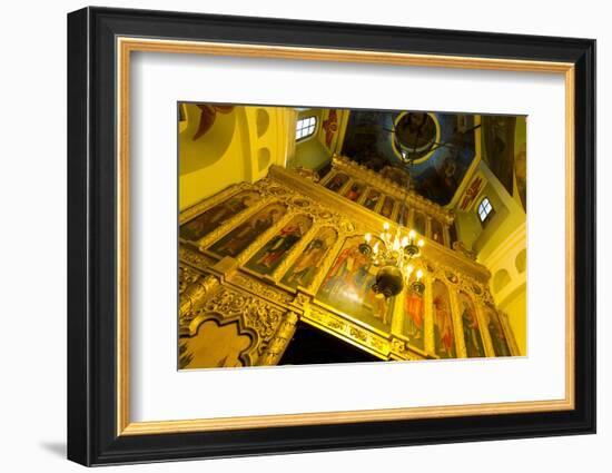 Iconostasis inside St. Basil's Cathedral, Moscow, Russia, Europe-Miles Ertman-Framed Photographic Print