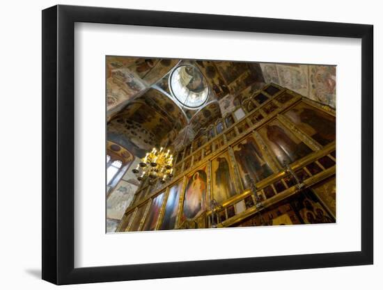 Iconostasis inside the Assumption Cathedral, the Kremlin, UNESCO World Heritage Site, Moscow, Russi-Miles Ertman-Framed Photographic Print