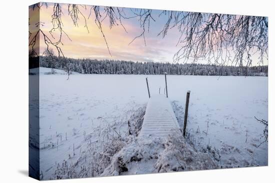 Icy Approach-Andreas Stridsberg-Framed Stretched Canvas