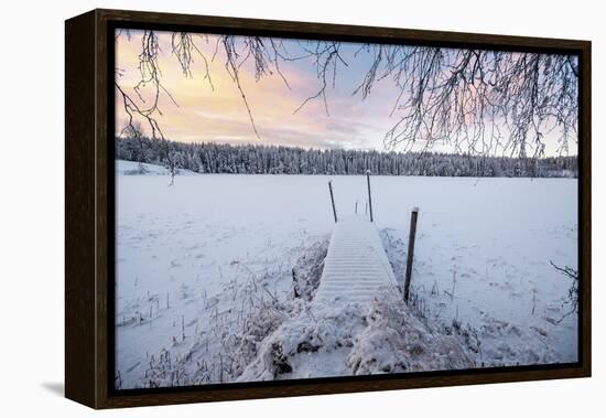 Icy Approach-Andreas Stridsberg-Framed Stretched Canvas