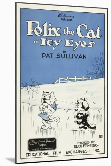Icy Eyes, Peaches, Felix the Cat on US poster art, 1927-null-Mounted Art Print